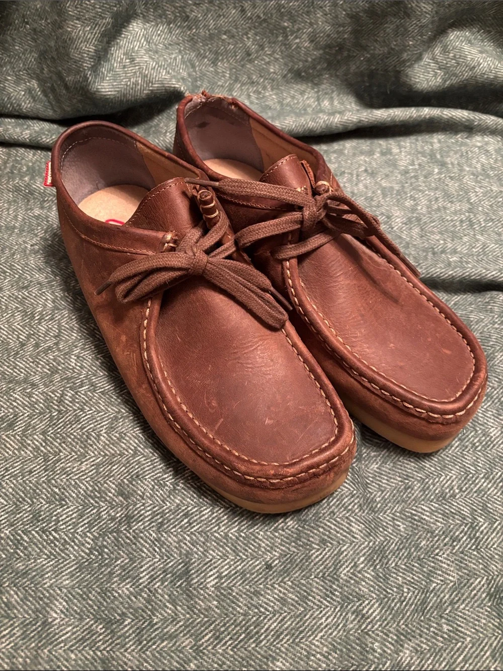 Clarks Men's Brown Leather Chukka Moc Toe Boots